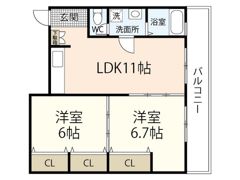 公園通り大須賀の間取り画像