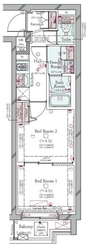 コンシェリア目黒本町 THE RESIDENCEの間取り画像