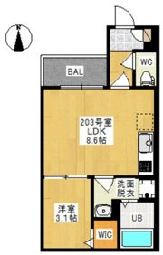 REGALEST門田屋敷Ⅱの間取り画像