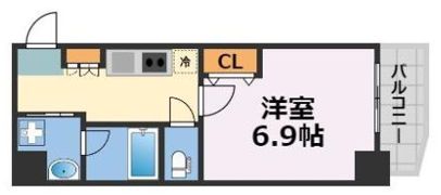 レジュールアッシュ難波リュクスの間取り画像