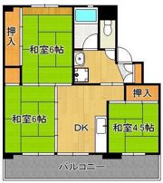 ビレッジハウス水巻4号棟の間取り画像