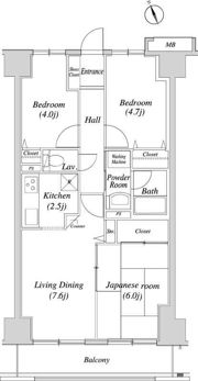 グレイスコート船橋の間取り画像