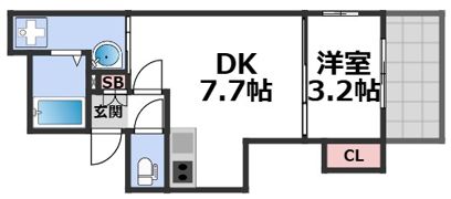 ジーメゾン桃谷の間取り画像