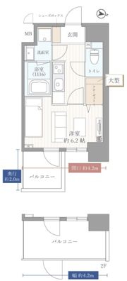 エレガントレジデンスyodogawaの間取り画像