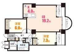 A.CITYタワーズウエストの間取り画像