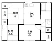 楊子町貸家の間取り画像