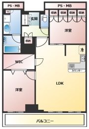 阿波座ライズタワーズ フラッグ46の間取り画像