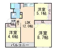 山御影マンションI棟の間取り画像