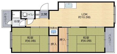 大宮第3コーポB棟の間取り画像