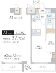 ベルエール江坂の間取り画像