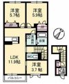 ガーデンズ多治米 B棟の間取り画像