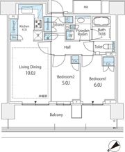 HARUMI FLAG SUN VILLAGE D棟の間取り画像