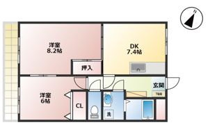 スカイハウスフジⅠの間取り画像