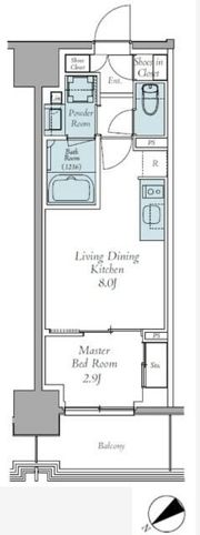 クレストコート東中野の間取り画像
