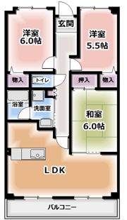 トレ・ビバース上山手公園Iの間取り画像