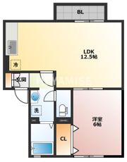 メルベーユ富の原A棟の間取り画像
