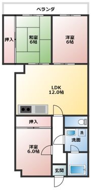 築町マンションの間取り画像