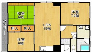 東大谷ハイツの間取り画像