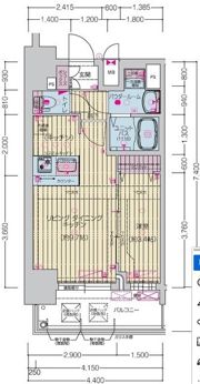 プレサンス桜山駅前アフォードの間取り画像
