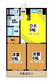 モトキハイツの間取り画像