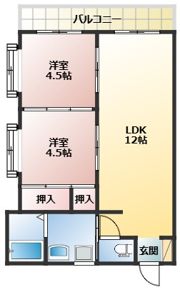 ハイツオハイオの間取り画像
