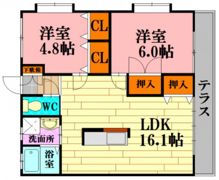 コンフォールエムズの間取り画像