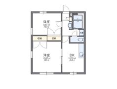 レオパレス鹿子木AREAⅡの間取り画像