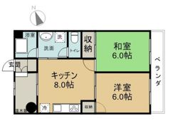 山陽コーポの間取り画像