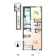 仮）太田市西新町新築アパートの間取り画像
