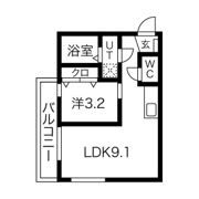 BELLE ROSE大江 EAST(B棟)の間取り画像