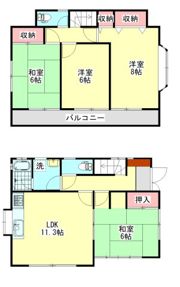 梅田貸家の間取り画像