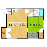 ヴィラ稲荷前B棟の間取り画像