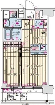 プレサンスOSAKA姫里ヴィオンの間取り画像