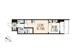 S－RESIDENCE東千田公園alesiaの間取り画像