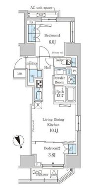 パークアクシス虎ノ門の間取り画像