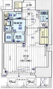 ワールドアイ江坂アルバの間取り画像