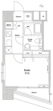 ファーストリアルタワー新宿の間取り画像