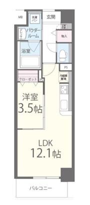 ハーツ天満橋の間取り画像