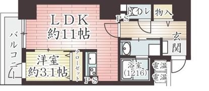 アーベル更紗北堀江の間取り画像