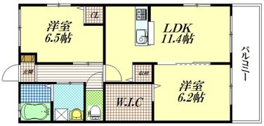 ヒューゲルハイムⅠの間取り画像