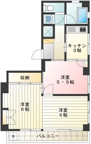 牛山ハイツの間取り画像