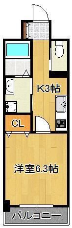 アンレーヴ門司駅前の間取り画像