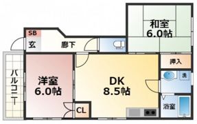 ビレッジ住岡 Aの間取り画像