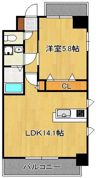 MDIプロスコルディア黒崎駅前の間取り画像