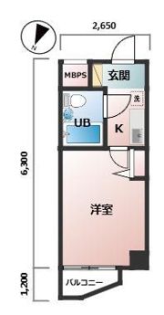 エスリード塚本第2の間取り画像