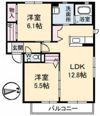 ヴィラメリディアン楽々園の間取り画像