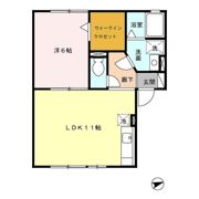 ロイヤルコーポ弓削の間取り画像