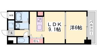コスモリード神戸三宮の間取り画像