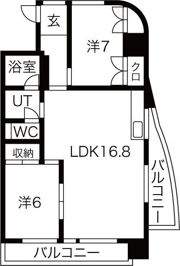 あさひレジデンス大友の間取り画像