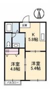 ヘイゼルハイツ A棟の間取り画像